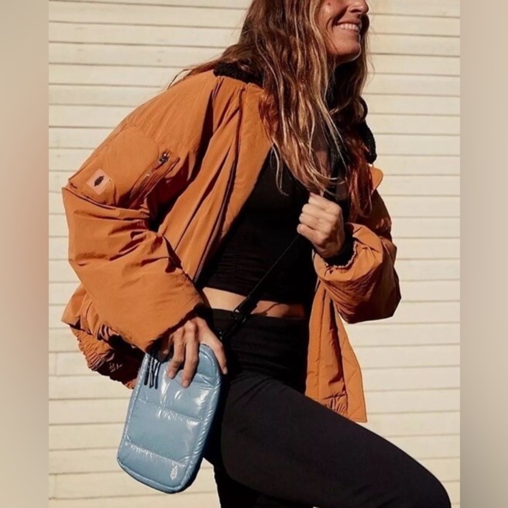 NWOT Free People FP Movement Outpost Oversize Puff Bomber Lightweight Jacket